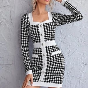 Classic Houndtooth Dress